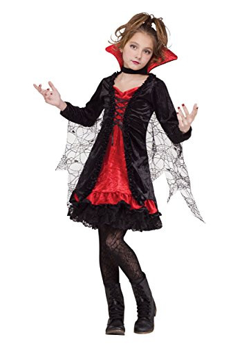 Fun World Vampire Girl Child Costume Large (12-14) Black,red