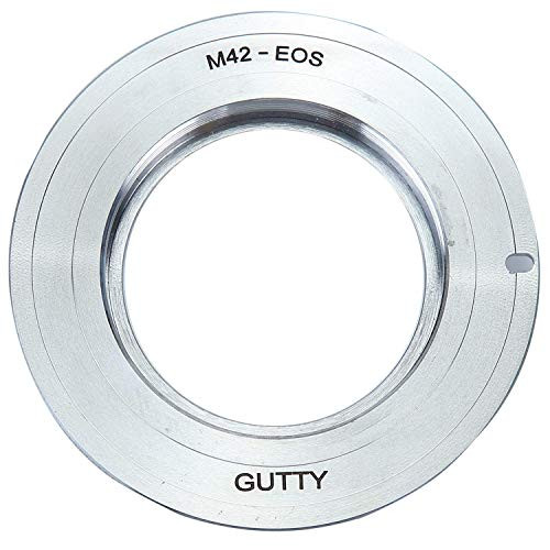 GUTTY Lens Mount Adapter Copper Adapter Ring M42 to Canon Adapter Fits Canon DSLR 6D, 5D Mark IV III II 1Ds 1D Series 7D II 7D 80D 70D 60D 50D 1300D 1200D 1100D 1000D 760D 750D 700D 650D