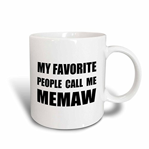 3dRose My Favorite People Call Me Nana-Fun Text Design For Grandma Mug, 11 oz, Black/Blue