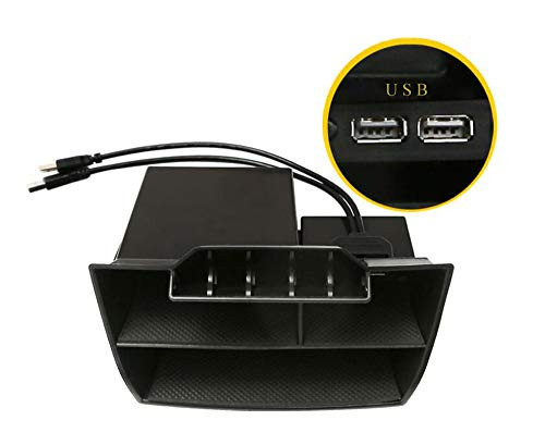 Salusy Car Interior Central Console Storage Box Organizer with a USB Extension Cable Compatible with Honda Civic Sedan 2016 2017 2018 2019