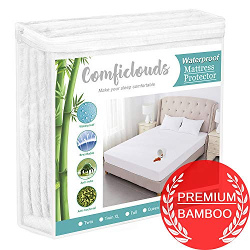 Twin Size Bamboo Mattress Protector Premium Mattress Protector 100% Hypoallergenic Waterproof Mattress Pad Cover - Bamboo Terry Top - Fitted 8"-21" Deep Pocket - Breathable, Noiseless&Vinyl Free Twin Size Bamboo Mattress Protector Premium Mattress Protector 100% Hypoallergenic Waterproof Mattress Pad Cover - Bamboo Terry Top - Fitted 8"-21" Deep Pocket - Breathable, Noiseless&Vinyl Free