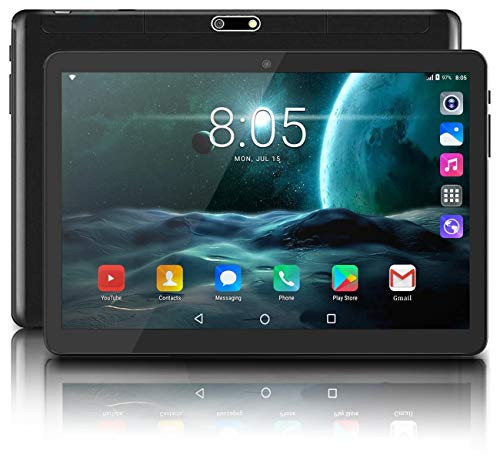 Android Tablet, Android 8.1 OS, 10.1 inch 1280x800 IPS HD Screen, 2GB RAM+32GB ROM, 3G Phablet, Dual Camera & Dual Speakers, WiFi, GPS, Bluetooth, FM, Google Certified Tablets -Black
