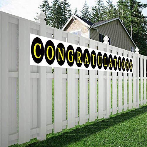 Maplelon Large Congratulations Banner, Celebration Party Sign, Surprise Party Graduation Wedding Retirement