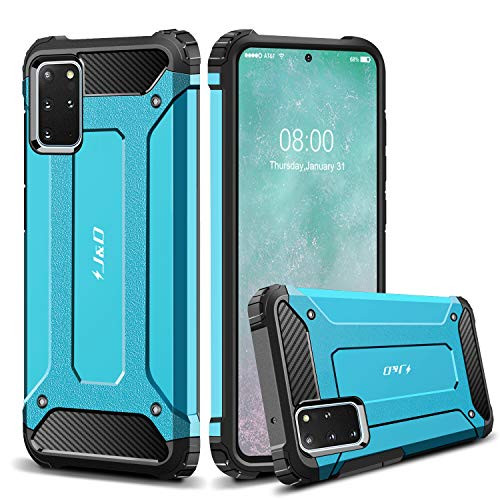 J&D Case Compatible for Samsung Galaxy S20 Plus/Galaxy S20+ Case, Heavy Duty [ArmorBox] [Dual Layer] Shock Resistant Hybrid Protective Rugged Case for Galaxy S20+ Galaxy S20 Plus Case - Blue