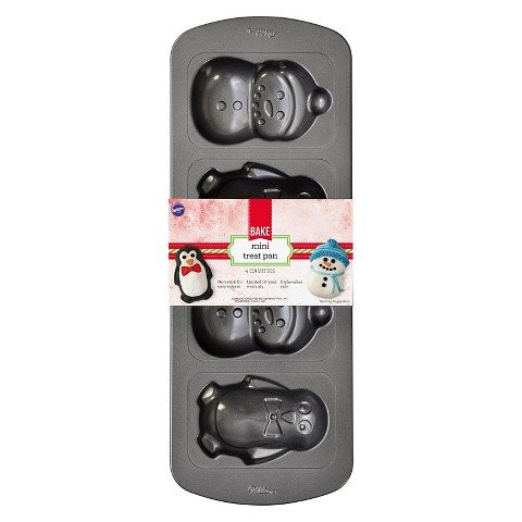 Wilton 4-Cavity Snowman & Penguin Mini Cake Pan