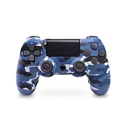 Wireless Controller Compatible with PS4, Game Controller for Playstation 4 Built-in Speaker six-axis Gyro and Dual Vibration, Remote Control Gamepad for PS4/Slim/Pro Console (Camouflage Blue)