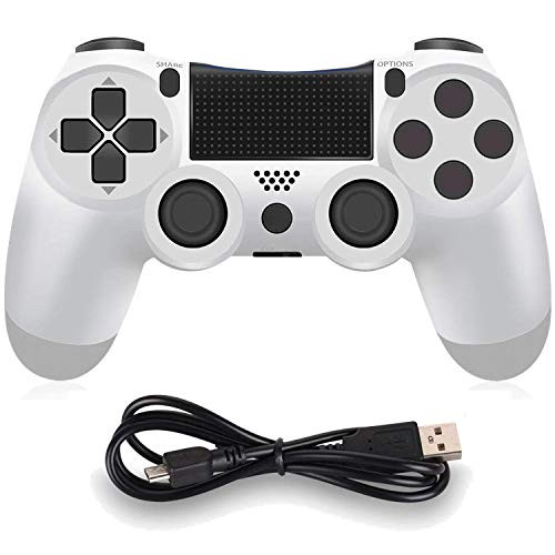Wireless Controllers for PS4 Playstation 4 Dual Shock Six-axis,Bluetooth Remote Gaming Gamepad Joystick (White)