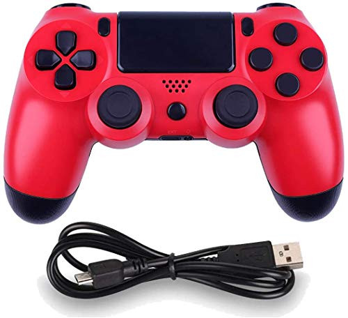 Wireless Controllers for PS4 Playstation 4 Dual Shock Six-axis,Bluetooth Remote Gaming Gamepad Joystick (Red)