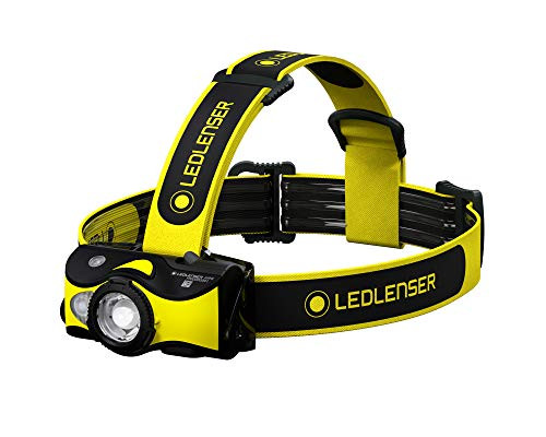 Ledlenser, IH9R High Power LED Professional Headlamp, Rechargeable or AA Alkaline Batteries, Multicolor LED, Red/Green/Blue Functions, 600 Lumens