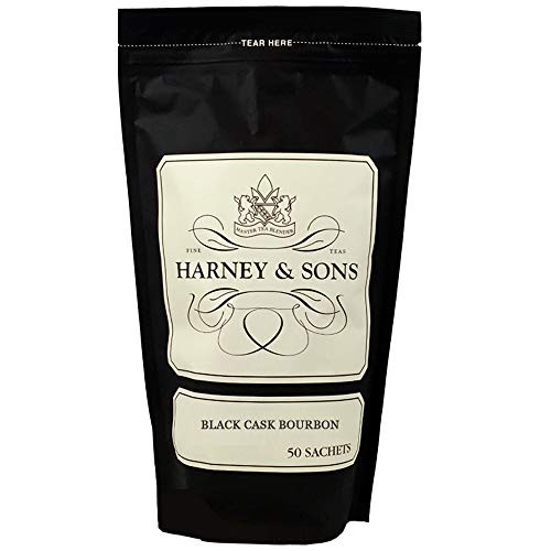 Harney & Sons Black Cask Bourbon Tea 50ct Sachet Bag, Brown