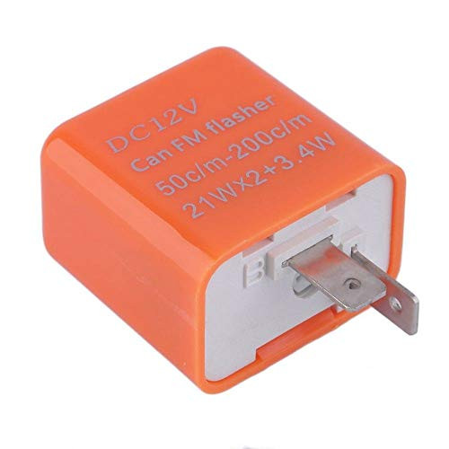 2-Pin 12V Motorcycle LED Turn Signal Flasher Relay Speed Adjustable Indicator