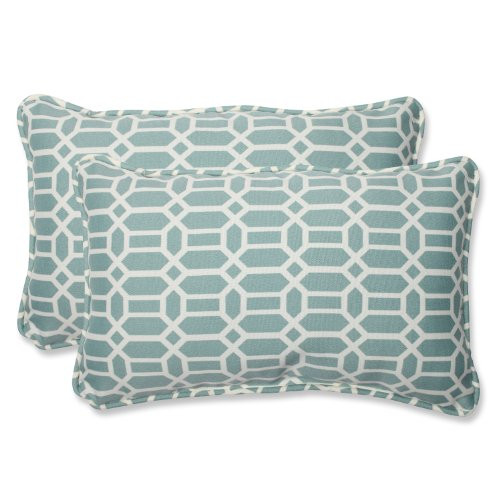 Pillow Perfect Outdoor Rhodes Quartz Rectangular Throw Pillow, Set of 2