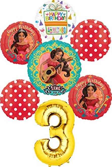 Princess Elena Party Supplies 3rd Birthday Sing A Tune Balloon Bouquet Decorations