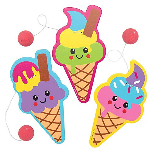 Baker Ross AT974 Ice Cream Biff Bats, for Kids Party Purses and Small Toys for Children (Pack of 6), Assorted Baker Ross AT974 Ice Cream Biff Bats, for Kids Party Purses and Small Toys for Children (Pack of 6), Assorted