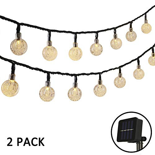 Woohaha 2 Pack Globe Solar String Lights, 21ft 30LED Outdoor Crystal Ball String Lights,Waterproof 8 Modes Solar Patio Lights for Lawn Patio, Garden, Gazebo, Yard, Outdoors (Warm White) Woohaha 2 Pack Globe Solar String Lights, 21ft 30LED Outdoor Crystal Ball String Lights,Waterproof 8 Modes Solar Patio Lights for Lawn Patio, Garden, Gazebo, Yard, Outdoors (Warm White)
