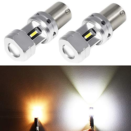 Phinlion 3600 Lumens 1156 LED Backup Bulb Super Bright P21W BA15S 3497 7506 LED Bulbs for Car Truck RV Back Up Reverse Lights, 6000K Xenon White