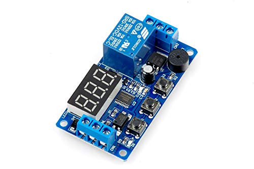 LIVISN Digital LED Display Time Delay Relay Module Board DC 12V Control Timer Switch Trigger Cycle Module Car Buzzer PLC Automation