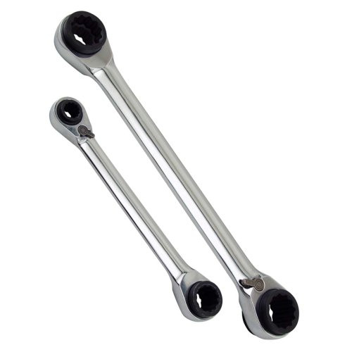 Great Neck 51056 Ratcheting Box End Wrench Set Metric, 2-Piece