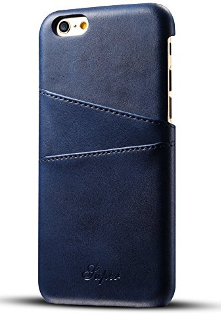 XRPow Apple iPhone 6 iPhone 6s Wallet Phone Case, Slim Leather Wallet Case Back Cover With Credit Card Holder Blue