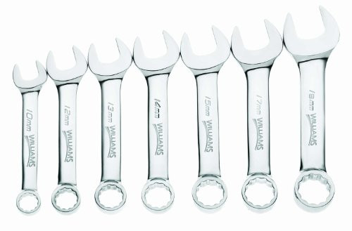 Williams 11032 7-Piece Metric Stubby Combination Wrench Set