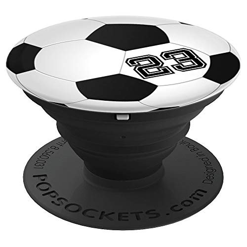 Soccer Player #23 Jersey No 23 Football Ball Gadget Gift PopSockets Grip and Stand for Phones and Tablets Soccer Player #23 Jersey No 23 Football Ball Gadget Gift PopSockets Grip and Stand for Phones and Tablets