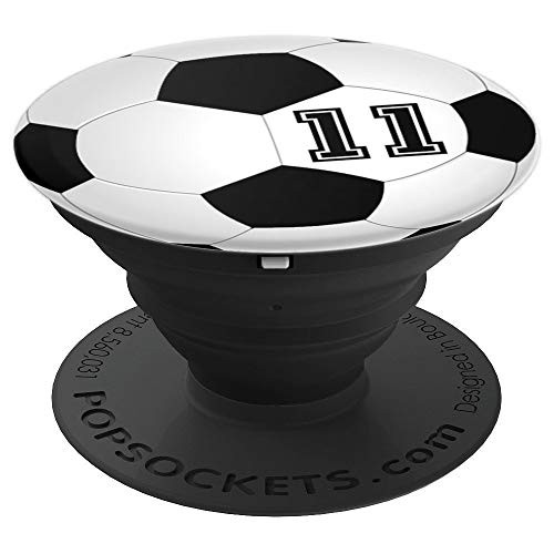 Soccer Player #11 Jersey No 11 Football Ball Gadget Gift PopSockets Grip and Stand for Phones and Tablets