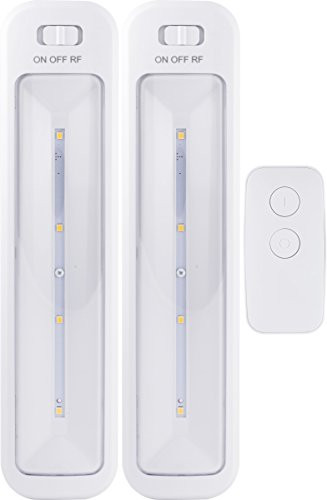 GE 40195 Wireless LED Bars, 2 Pack, Remote Controlled, 70 Lumens Each, Soft White Light, Battery Operated 2 Wiring Easy to Install, Add Need