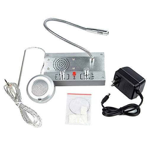 Bank Counter Window Intercom System Anti-Interference Dual-Way Intercommunication Microphone Talk Through Glass INTERCOM for,Ticket Booth,Petrol Station, Bank Counter, Ticket Booth
