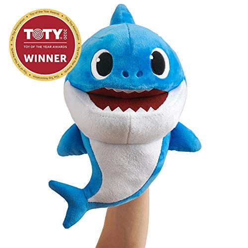 WowWee Pinkfong Baby Shark Official Song Puppet with Tempo Control - Daddy Shark - Interactive Preschool Plush Toy