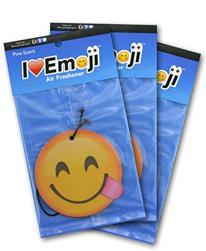 I EM JI Emoji Tongue Out Side Air Freshener Pine Scent (3)