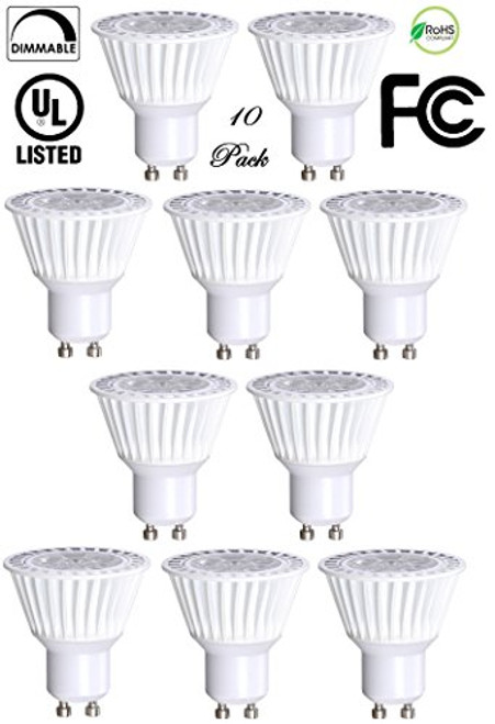 Bioluz LED 10 Pack GU10 LED Bulbs 50W Halogen Replacement Dimmable 6.5w 3000K 120v UL Listed (Pack of 10) Bioluz LED 10 Pack GU10 LED Bulbs 50W Halogen Replacement Dimmable 6.5w 3000K 120v UL Listed (Pack of 10)