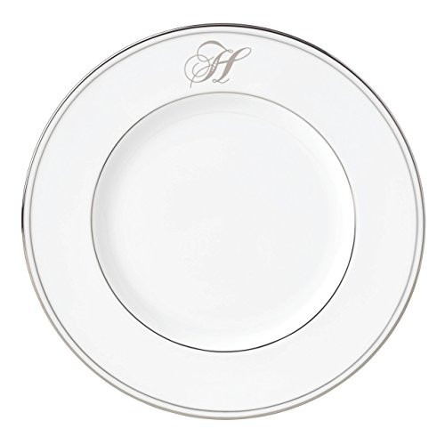 Lenox Federal Platinum Script Monogram Dinnerware Accent Plate, H
