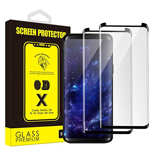 Yoyamo 2PACK Tempered Glass Screen Protector for Galaxy Note 8, NEG01 Screen Protector[9H Hardness][HD][Case Friendly][Bubble-Free] for Samsung Galaxy Note 8(Black)