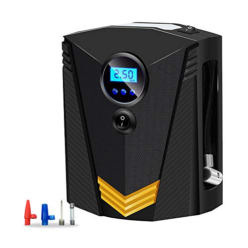 YUMA Air Compressor Tire Inflator, Portable Air Pump for Car Tires 12V DC Auto Tire Pump with Digital Pressure Gauge, 100PSI with Emergency LED Light for Car, Bicycle and Other Inflatables