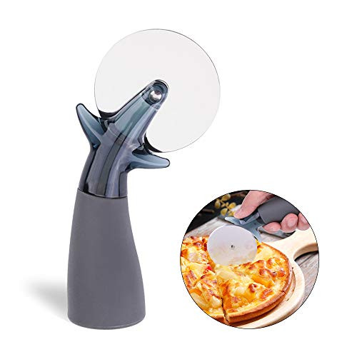 Zeakone Pizza Cutter Wheel Slicer - Quality Stainless Steel Pizza Cutter, Super Sharp Pizza Slicer with Ergonomics Design Anti-Slip Handle, Dishwasher Safe. Corte De Pizza