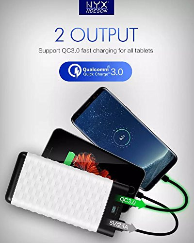 12000mAh USB Power Bank Ultra Slim QC3.0 quick charge Powerbank 2 usb ports Portable External Battery