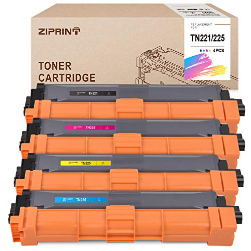 ZIPRINT Compatible Toner Cartridge Replacement for Brother TN221 TN225 TN-221 TN-225 use for HL-3170cdw MFC-9130cw MFC-9340cdw HL-3140cw HL-3180CDW MFC-9330cdw DCP-9020CDN Printer