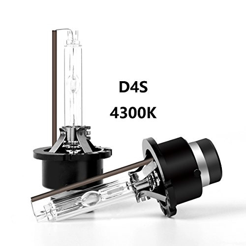 D4S HID Xenon Headlight Replacement Bulbs 35W 4300K High And Low Beam ZRSJ Car Headlights (Pack of two bulbs) - 1 Year Warranty (4300k, D4S)