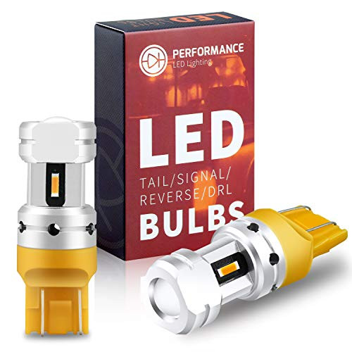 PERFORMLED 7443 LED Turn Signal Bulb - 1400 Lumens Amber Yellow LED Bulb Cars Trucks 7443 Flasher Turn Signal Light Bulb for 7440 7444 7441 7442 W21W WY27 8W WY21W LED Blinker Bulbs PACK OF 2 BULBS