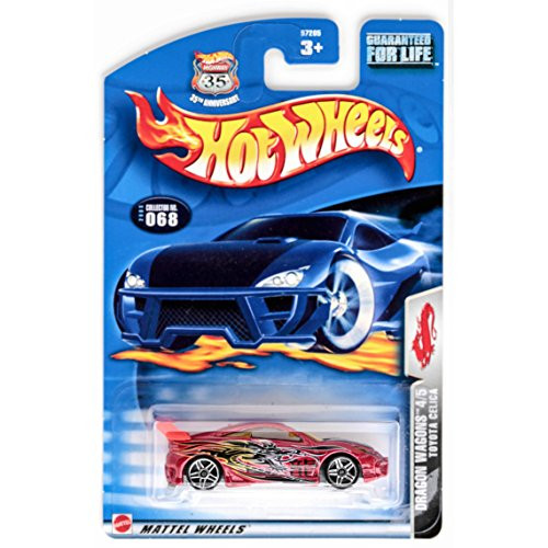 Hot Wheels 2003 Dragon Wagons Toyota Celica 4/5 RED #068 #68 1:64 Scale