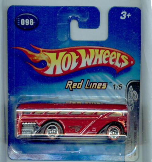 Hot Wheels 2005-096 Red Lines 1/5 Surfin' S'cool Bus Short Card 1:64 Scale