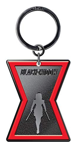 Marvel Black Widow Logo Color Pewter Key Ring