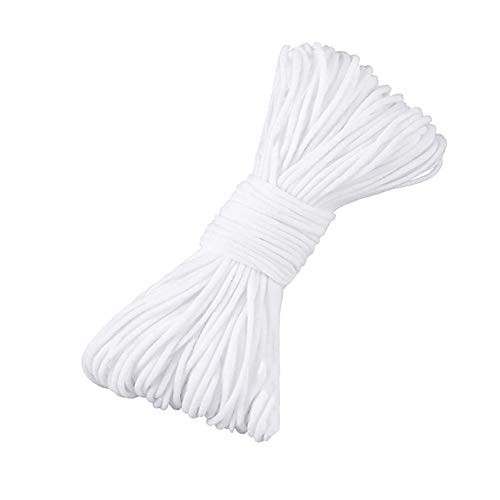 109 Yard 1/8In Elastic Cord Round String Heavy Stretch Elastic String White