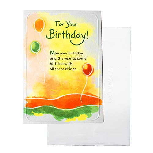 Blue Mountain Arts Greeting Card For Your Birthday! Shares Sweet Birthday Wishes with a Friend, Family Member, or Loved One You Think Deserves the World and More, Birthday (WCF620) (WCF620)