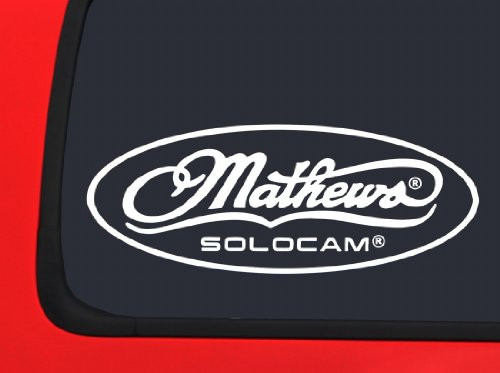 Mathews Solocam Logo'd - Archery - White Hunting window decal sticker