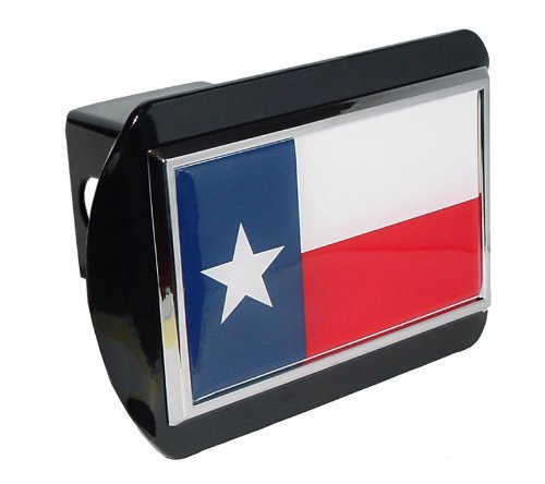 Texas Flag ALL METAL Black Hitch Cover