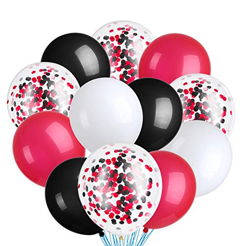 100pieces Black Red Balloons Pirate Lumberjack Balloons 12inch Confetti Latex Balloons for Baby Shower Retirement Wedding Bridal Shower Birthday Party Decorations 100pieces Black Red Balloons Pirate Lumberjack Balloons 12inch Confetti Latex Balloons for Baby Shower Retirement Wedding Bridal Shower Birthday Party Decorations