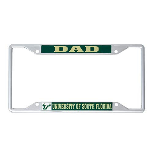 Desert Cactus University of South Florida USF Bulls NCAA Metal License Plate Frame for Front or Back of Car Officially Licensed (Dad)