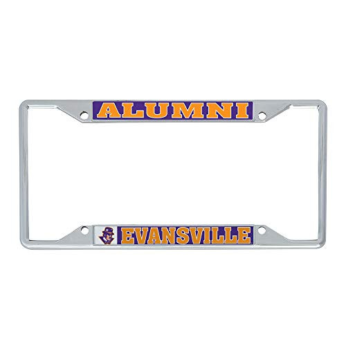 Desert Cactus University of Evansville Purple Aces NCAA Metal License Plate Frame for Front or Back of Car Officially Licensed (Alumni)