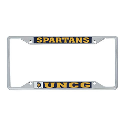 Desert Cactus University of North Carolina Greensboro UNCG Spartans NCAA Metal License Plate Frame for Front or Back of Car Officially Licensed (Mascot)